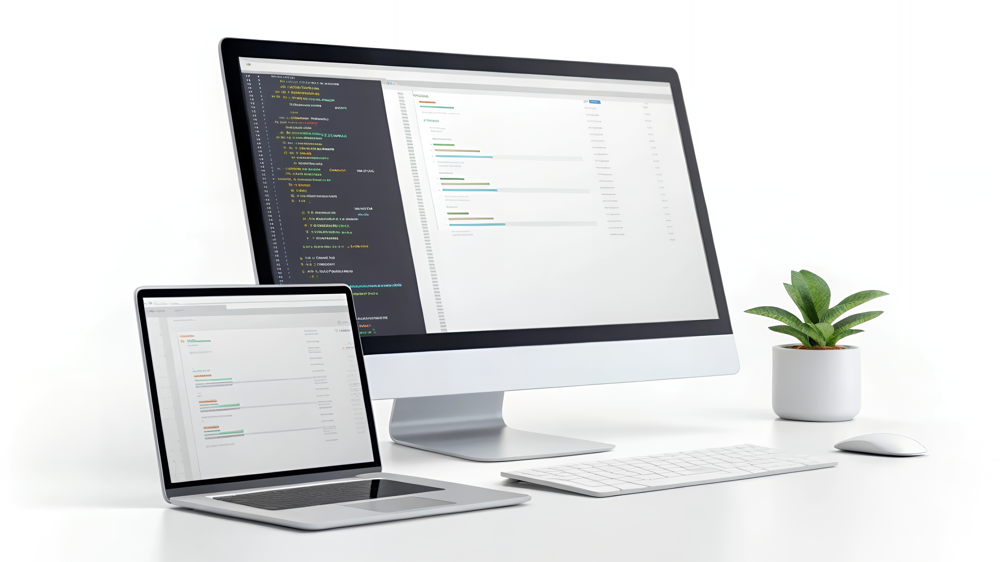 laptop-and-computer-screen-displaying-data-and-code